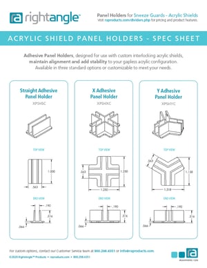 Acrylic Shields Spec Sheet-Adhesive Panel Holders-Thumb