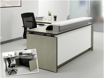 Sit stand store reception desk