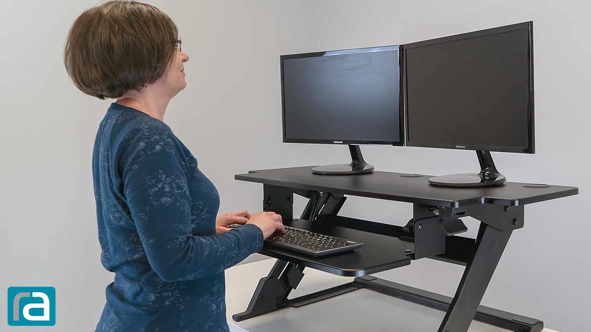 Instant Standing Desk Sit-Stand Desk Converter for Laptop, 1 or 2