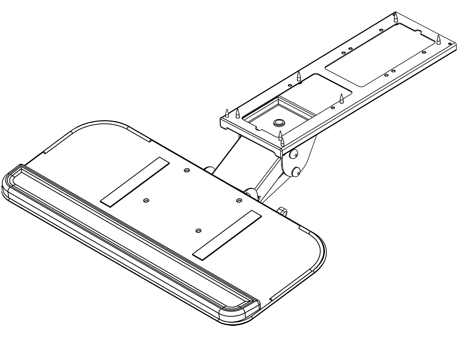 245E Keyboard Tray with Value Swivel Arm