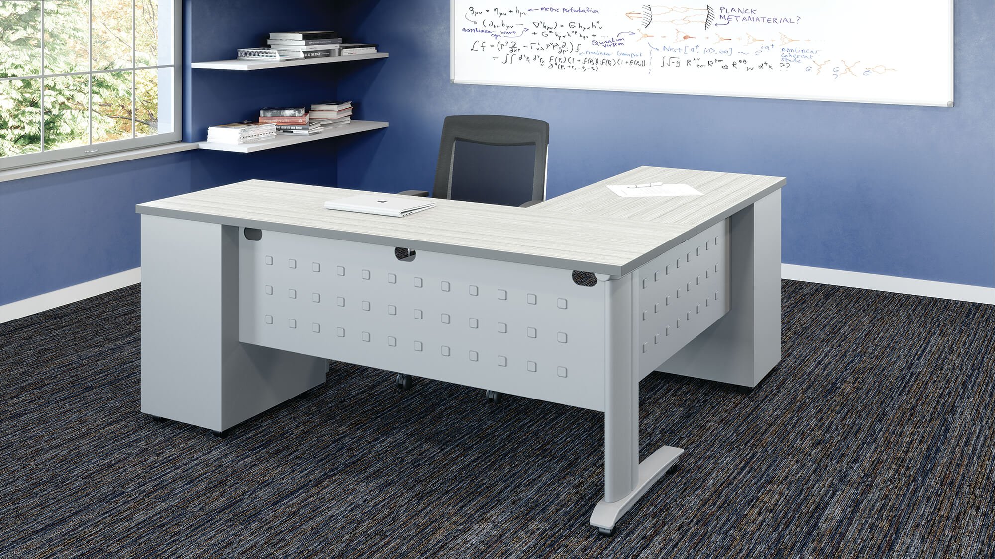 Teacher CSL C-Series L Shape Double Pedestal Desk in Classroom